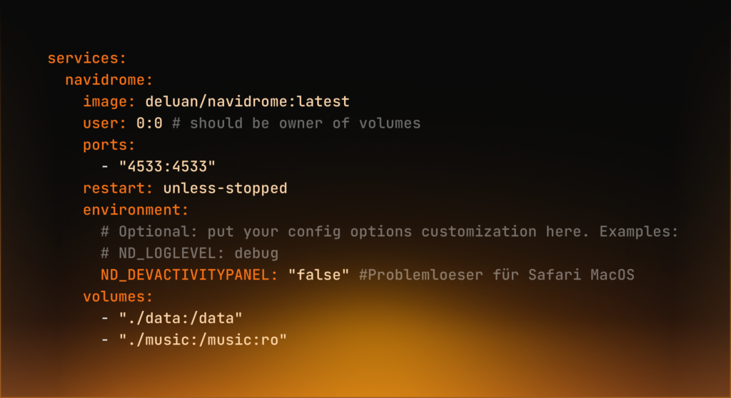Navidrome docker-compose.yml