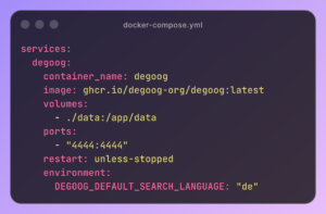 Degoog docker compose yml